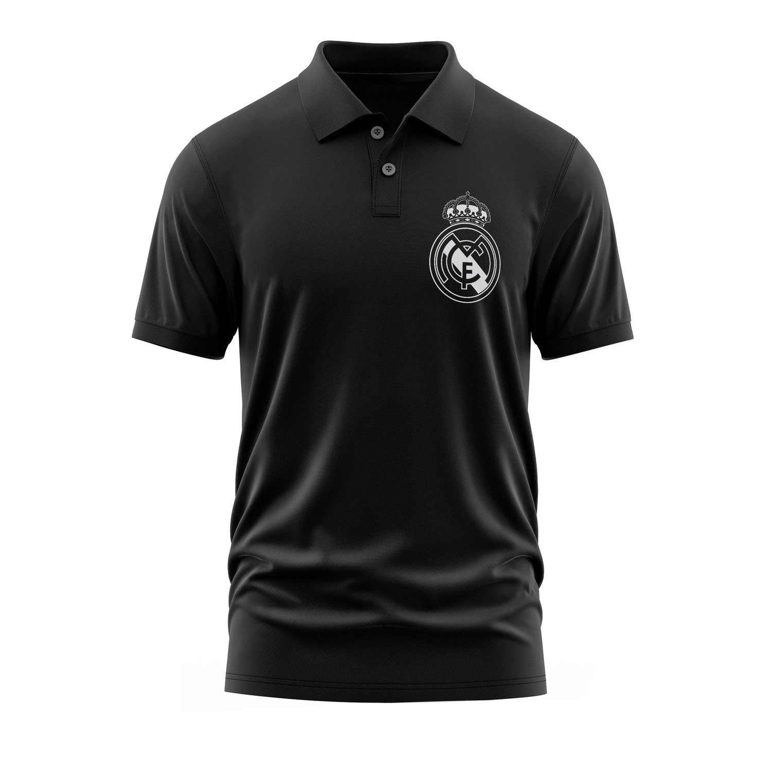 Real Madrid Badge Polo Tişört L - Siyah