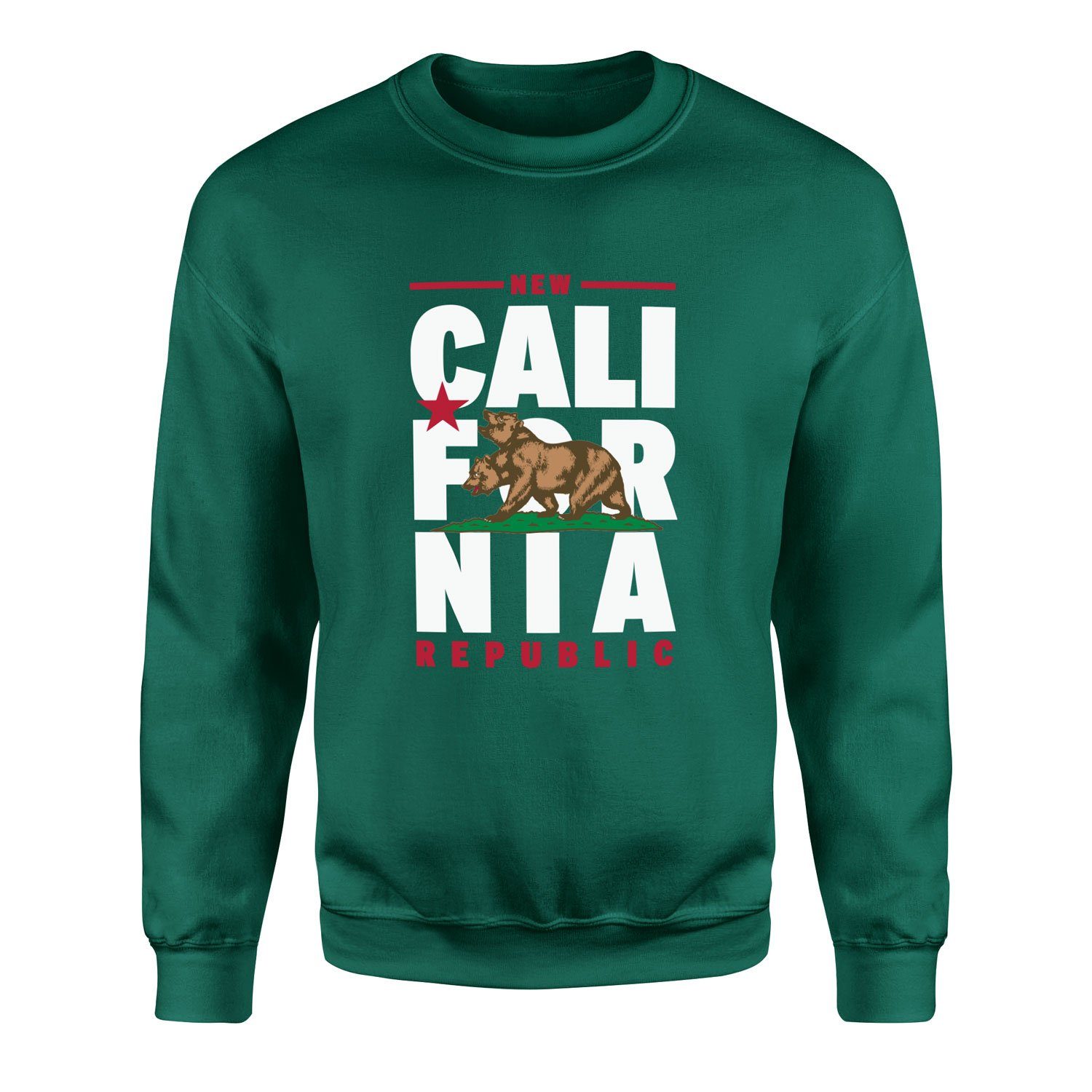 New California Republic Banner Sweatshirt XXL - Nefti Yeşili