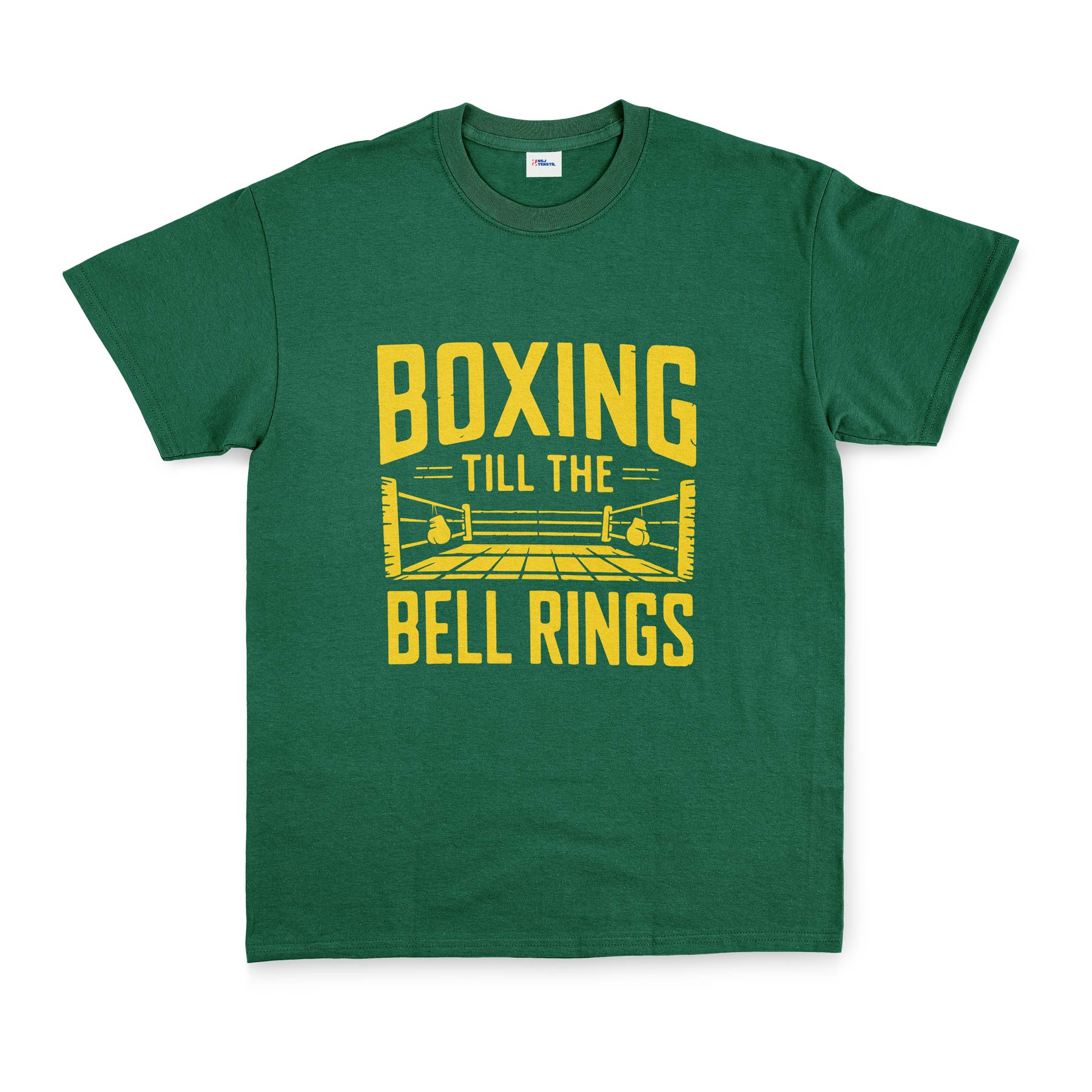 Boxing Till The Bell Rings Tişört XXL - Nefti Yeşili