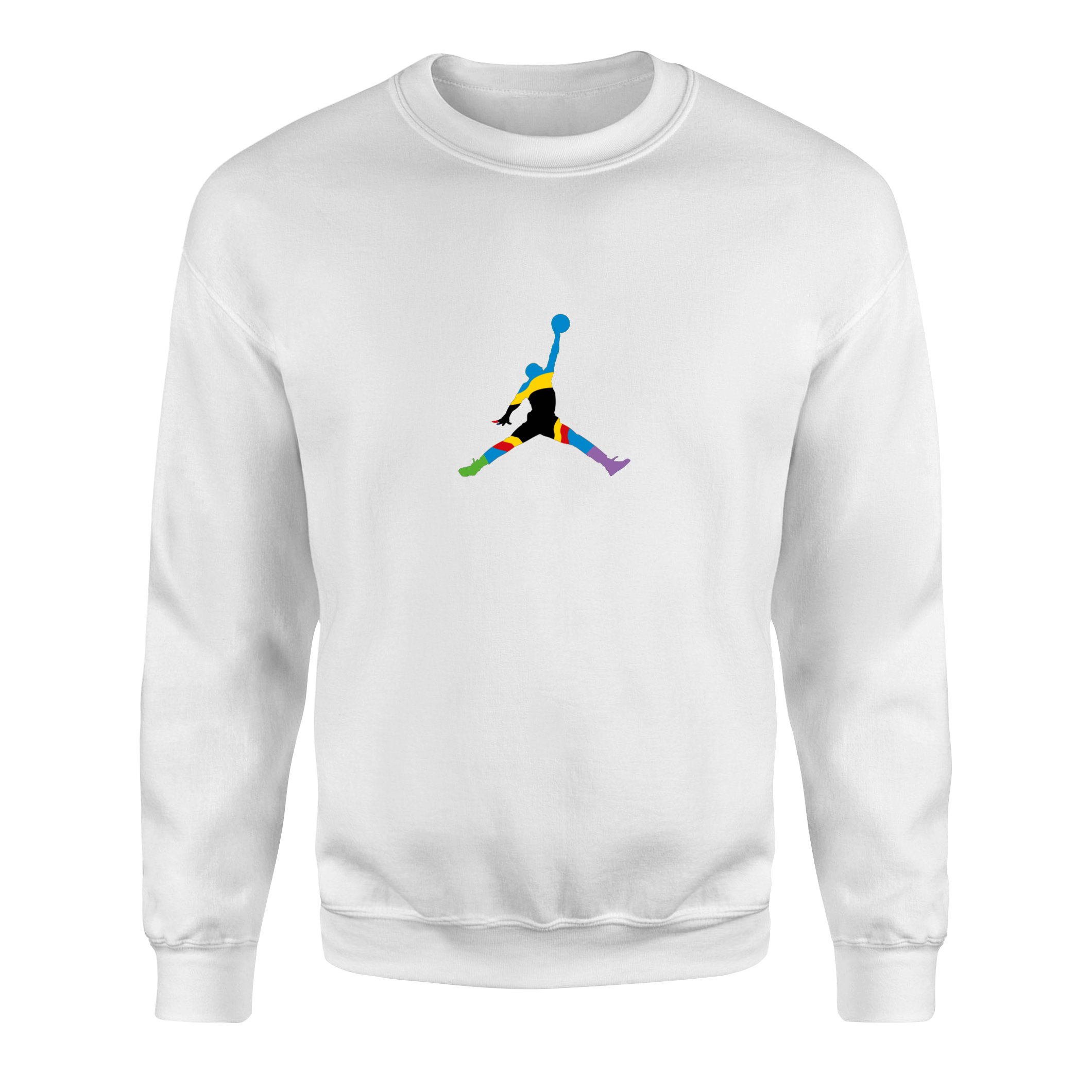 Air Jordan Colorful Sweatshirt XL - Beyaz