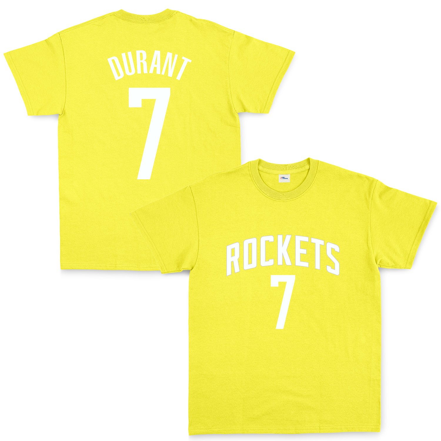 Kevin Durant 7 Rockets Jersey Tişört XL - Sarı