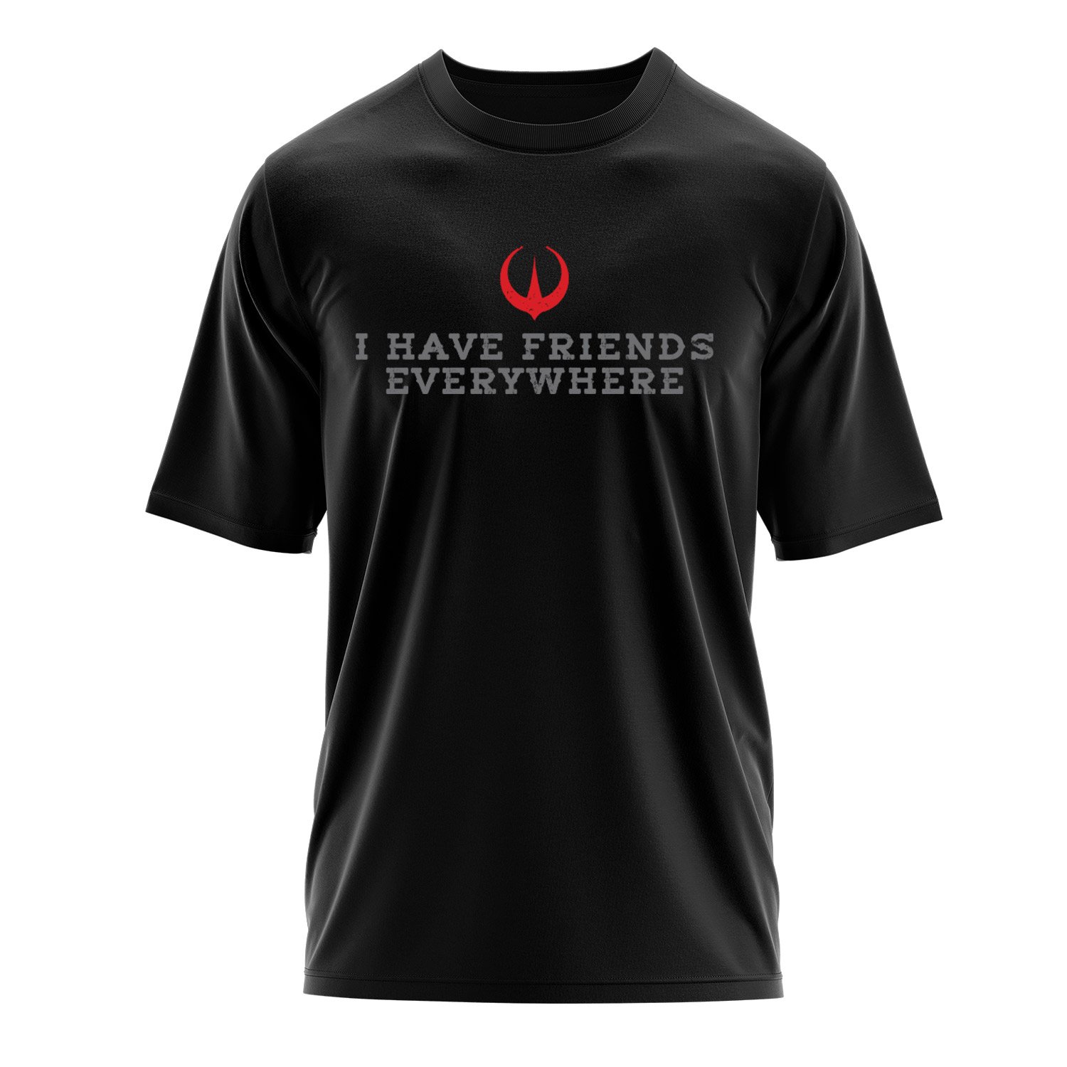 I Have Friends Everywhere Oversize Tişört XL - Siyah