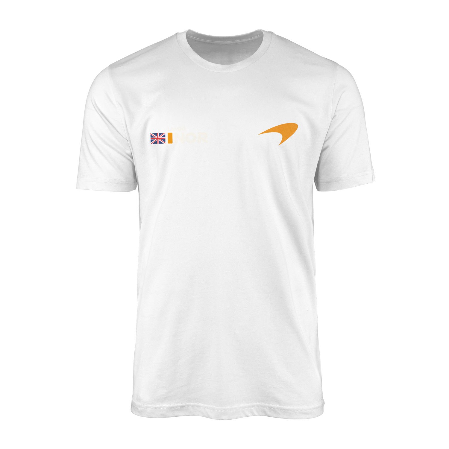 Lando Norris Name Tag McLaren Racing Tişört M - Beyaz