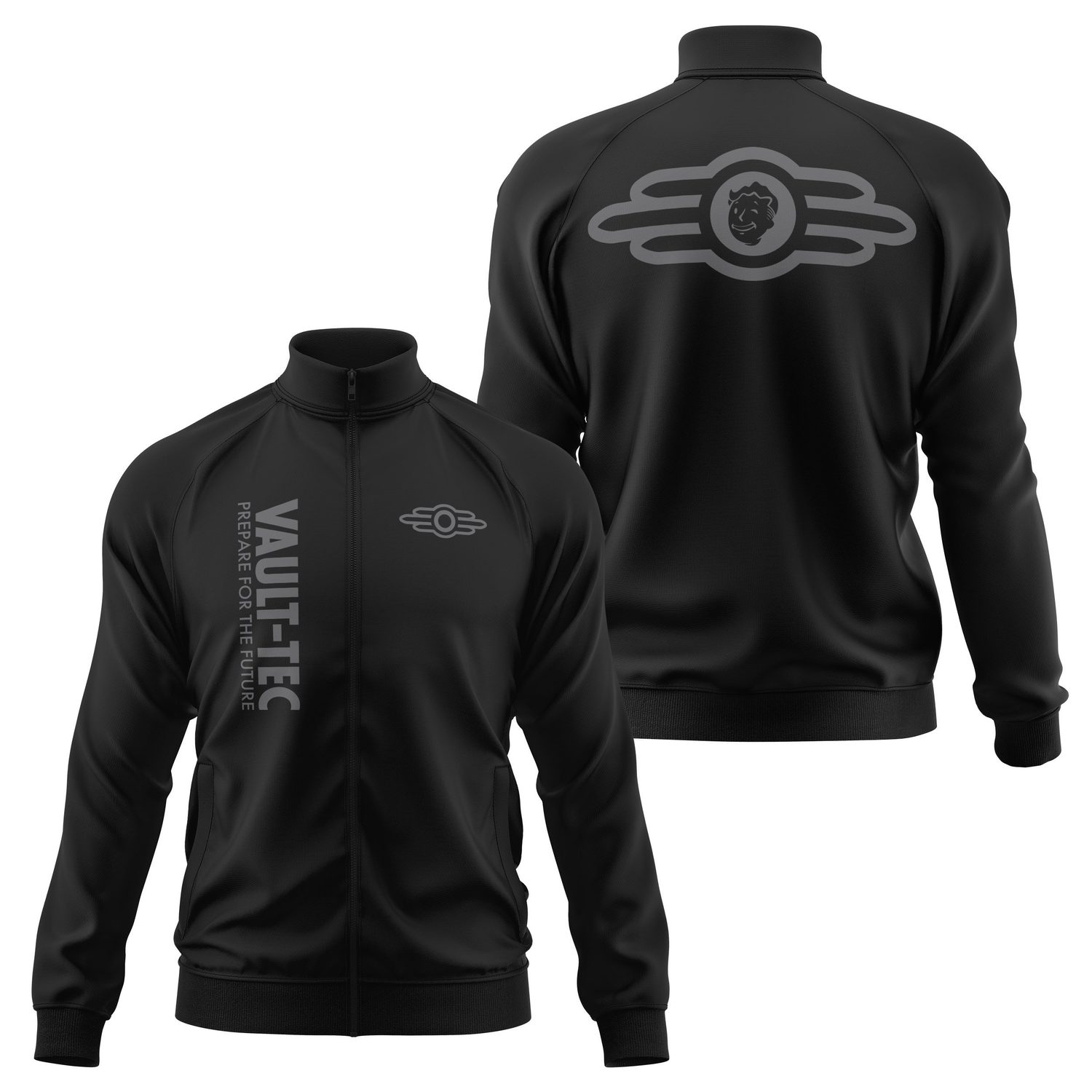 VAULT-TEC Prepare For The Future Fermuarlı Sweatshirt XL - Siyah