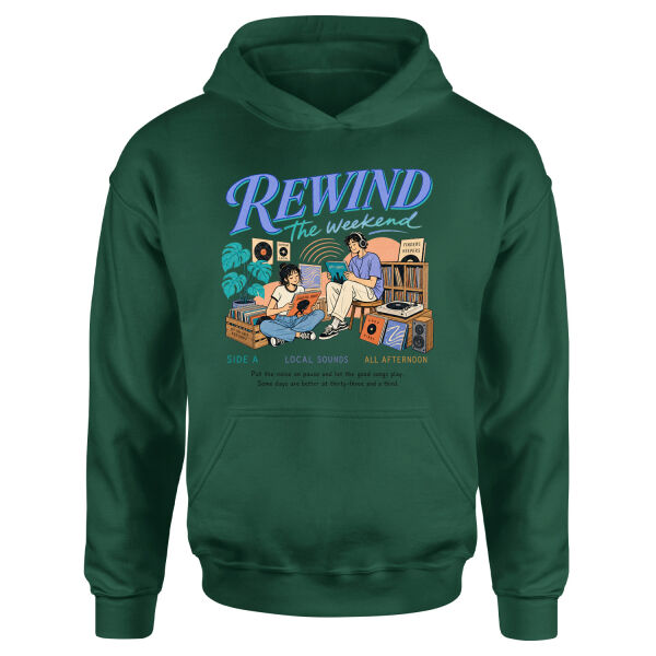 Rewind the Weekend Hoodie M - Nefti Yeşili
