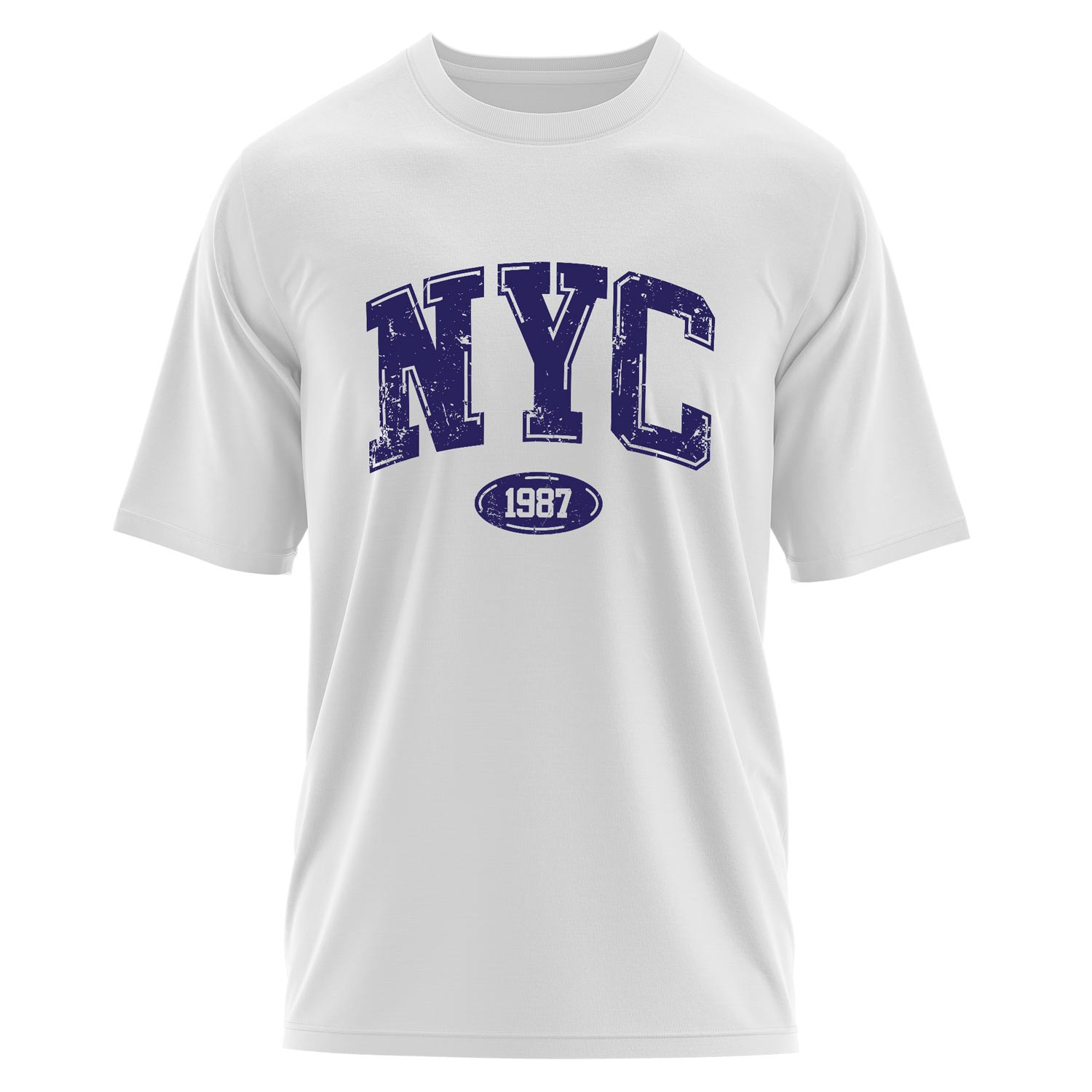 NYC 1987 Oversize Tişört S - Beyaz