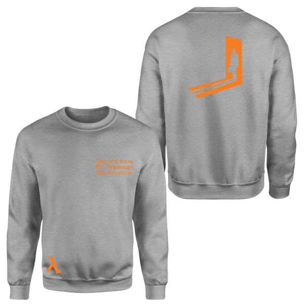Rise and Shine Mr. Freeman | Half-Life Sweatshirt L - Gri