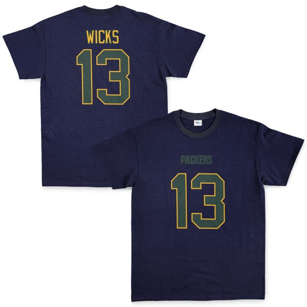 Dontayvion Wicks Green Bay Packers Tişört M - Lacivert