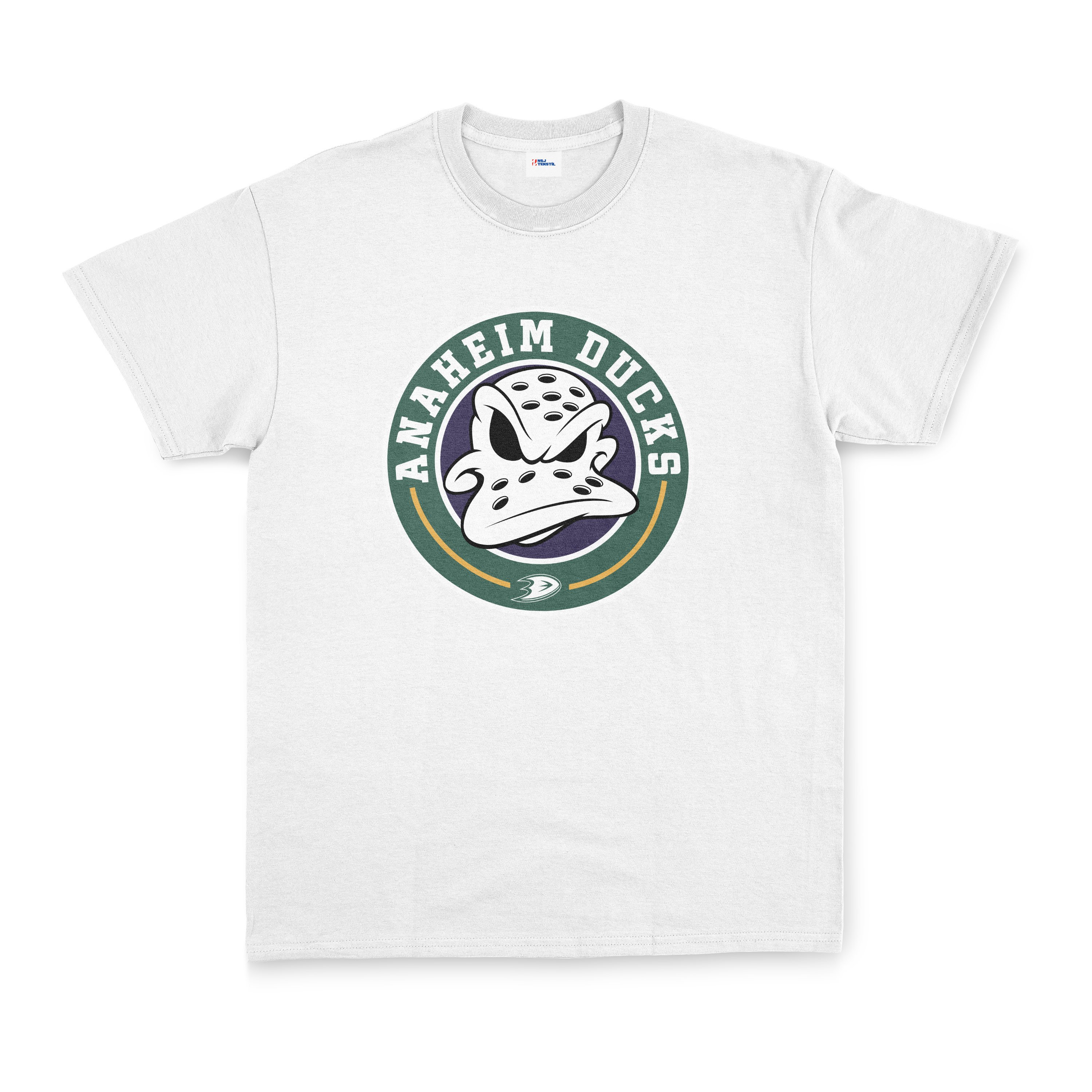 Anaheim Ducks Vintage Tişört L - Beyaz