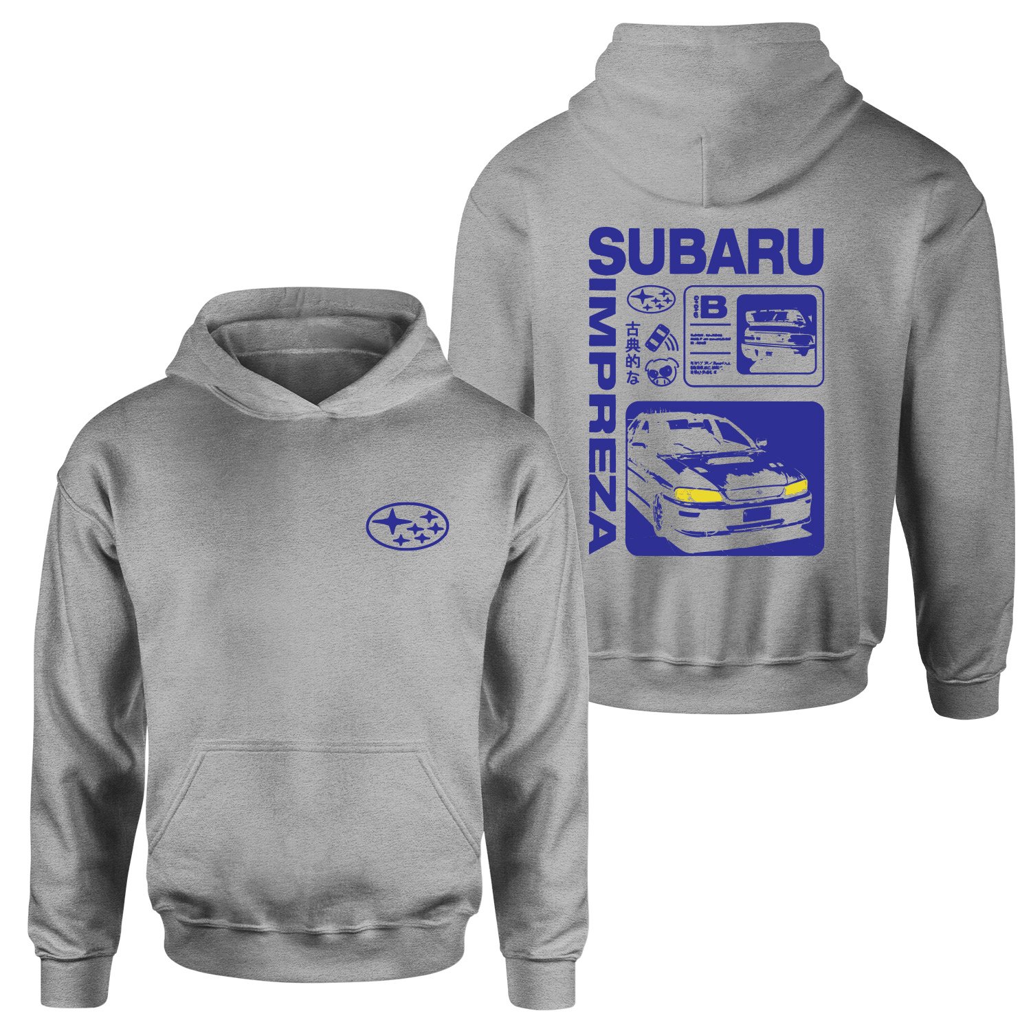 Subaru Impreza Hoodie XXL - Gri