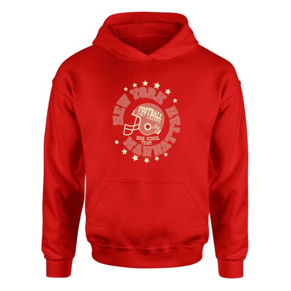 New York Manhattan Hoodie XL - Kırmızı