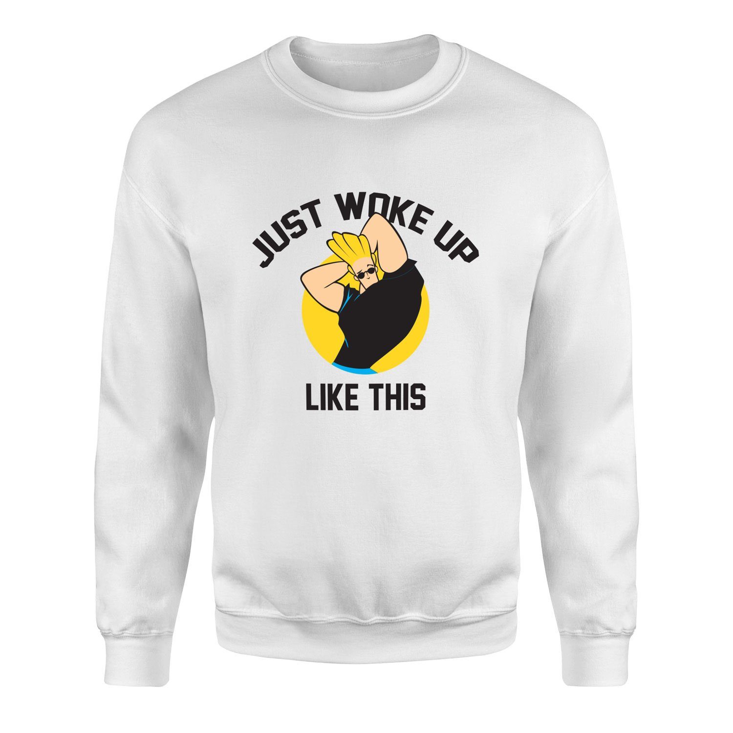 Just Woke Up Like This | Johnny Bravo Sweatshirt XL - Beyaz