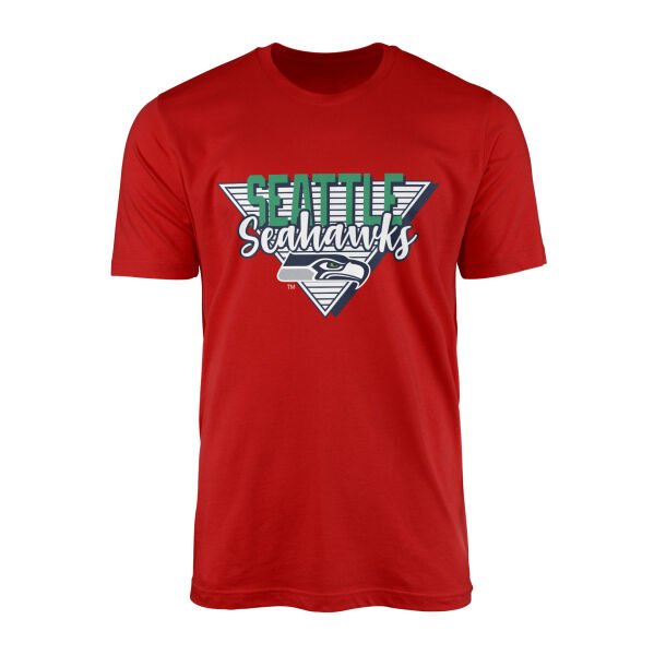 Seattle Seahawks V Tişört XL - Kırmızı