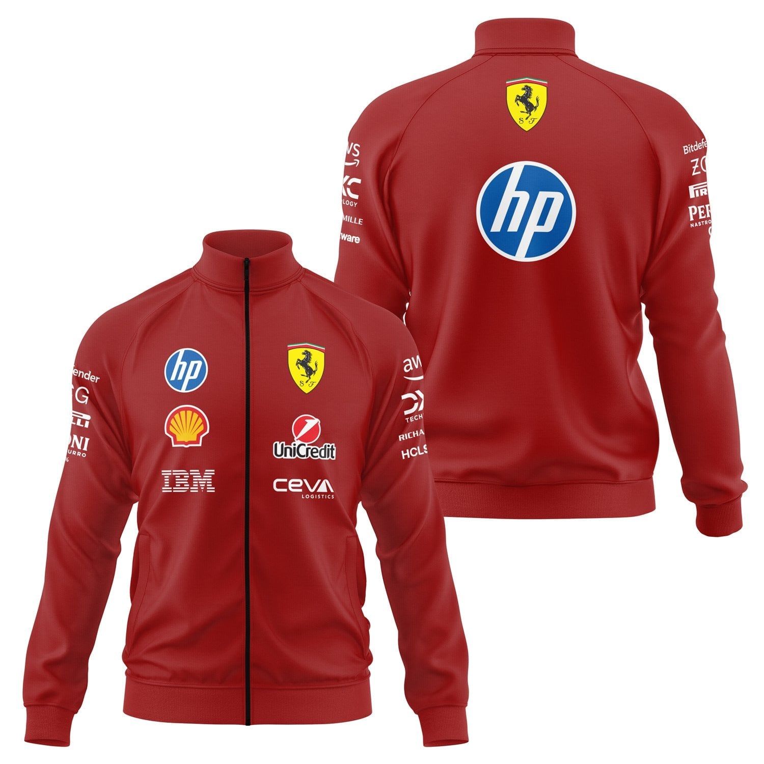Scuderia Ferrari Teamline 2025 Fermuarlı Sweatshirt XL - Kırmızı | OUTLET