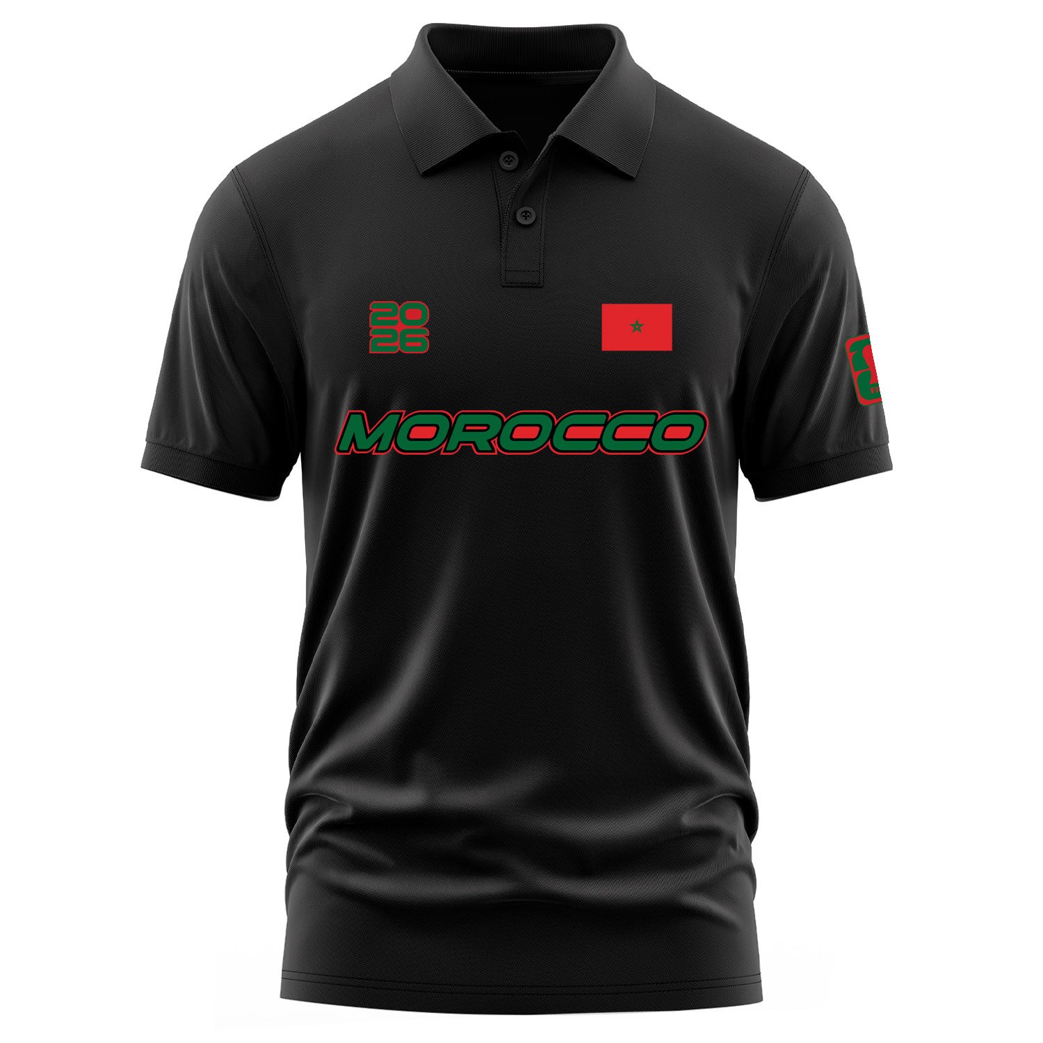 Fas 2026 Polo Tişört L - Siyah