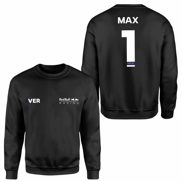 Max Verstappen Red Bull Racing White #1 Sweatshirt S - Siyah