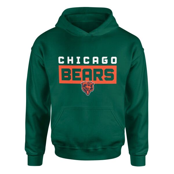 Chicago BEARS Bear Nation Hoodie M - Nefti Yeşili