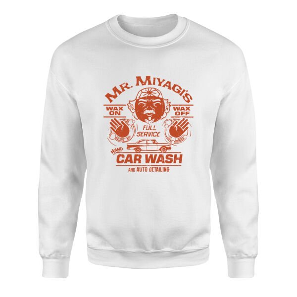 Mr. Miyagi Car Wash Sweatshirt S - Beyaz