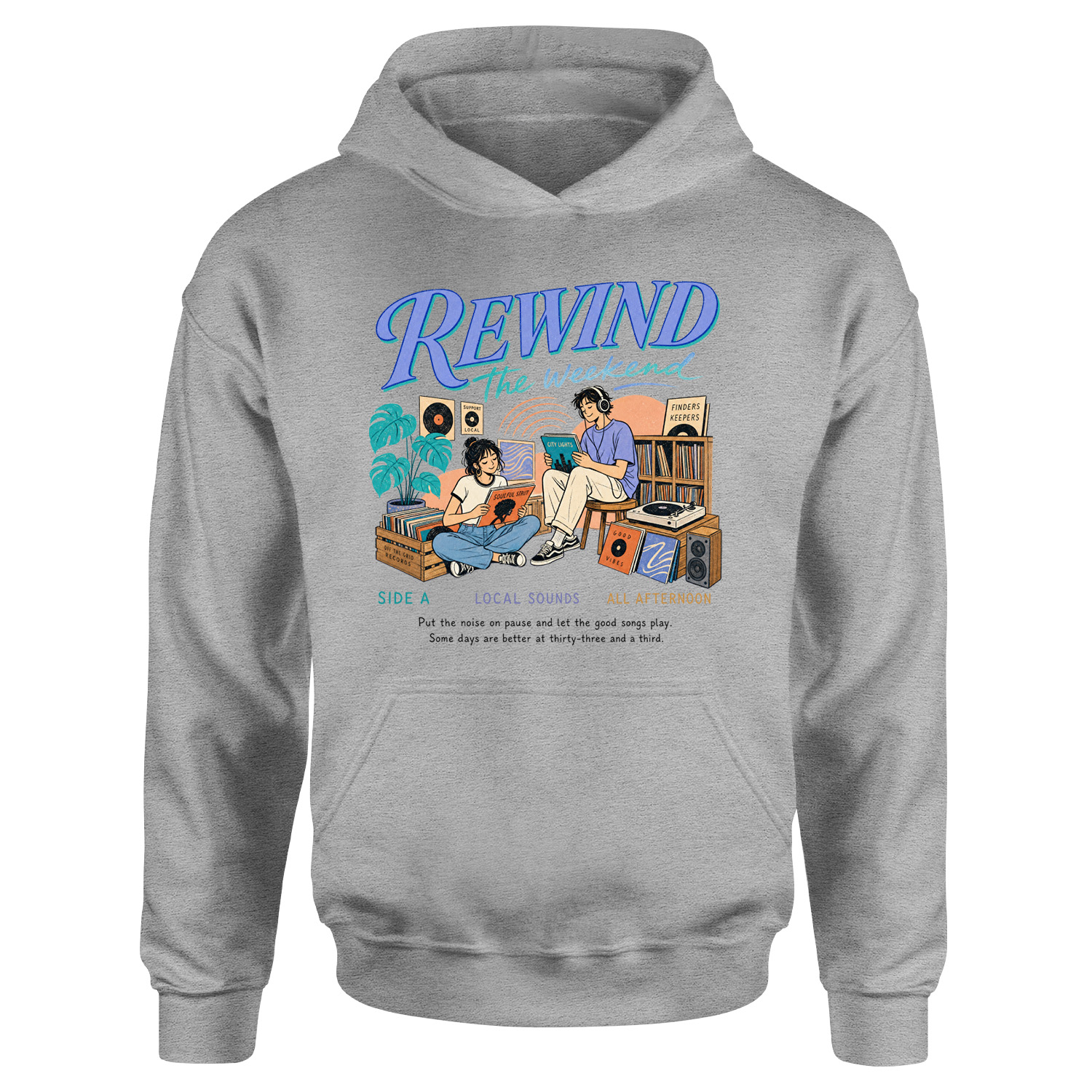 Rewind the Weekend Hoodie S - Gri