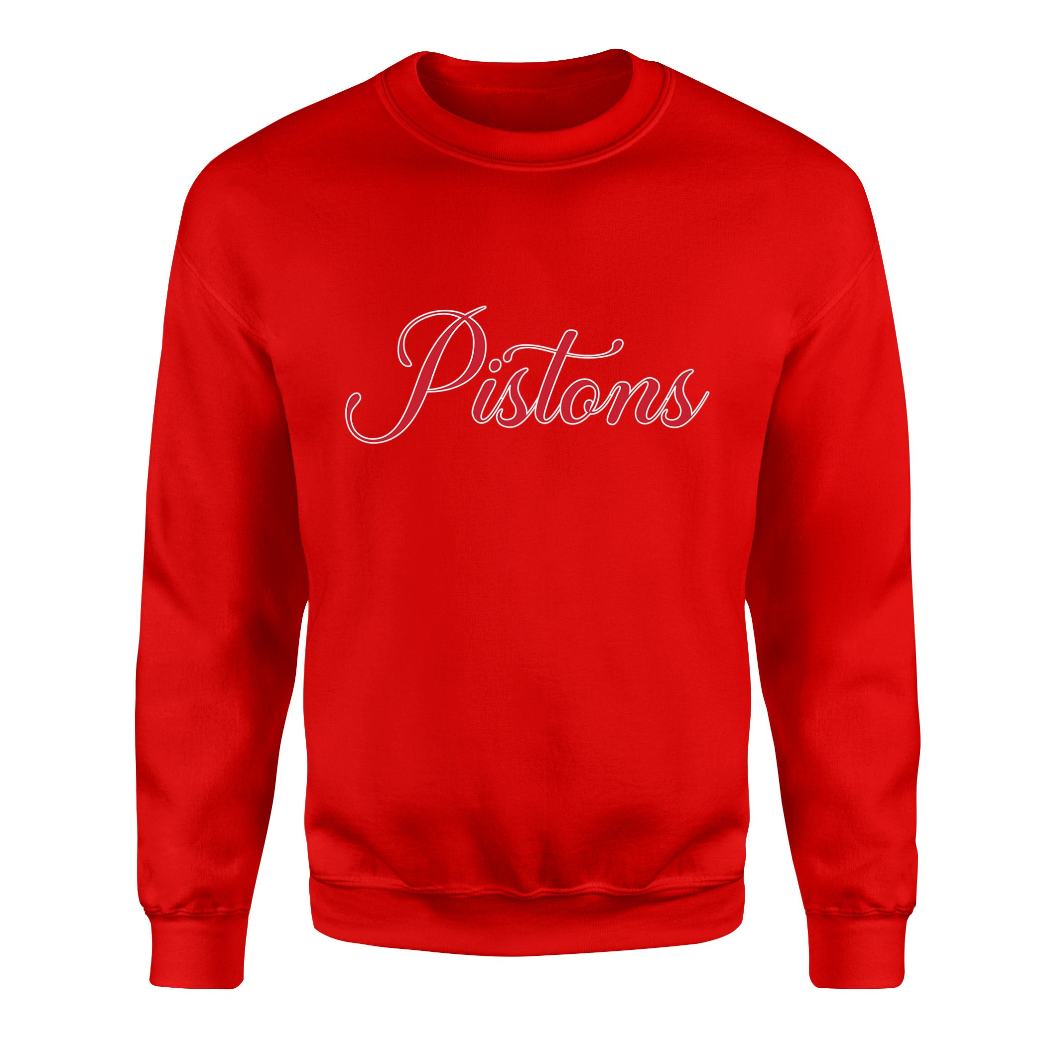 Pistons Cursive Sweatshirt XL - Kırmızı