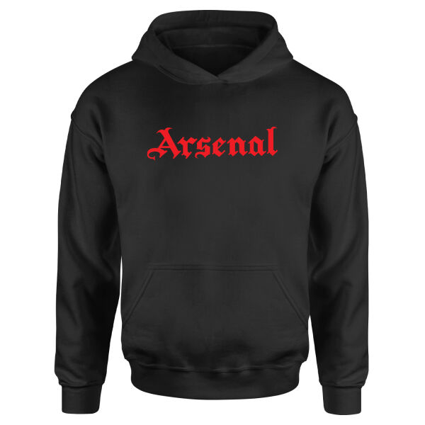 Arsenal Black Letters R Hoodie XL - Siyah