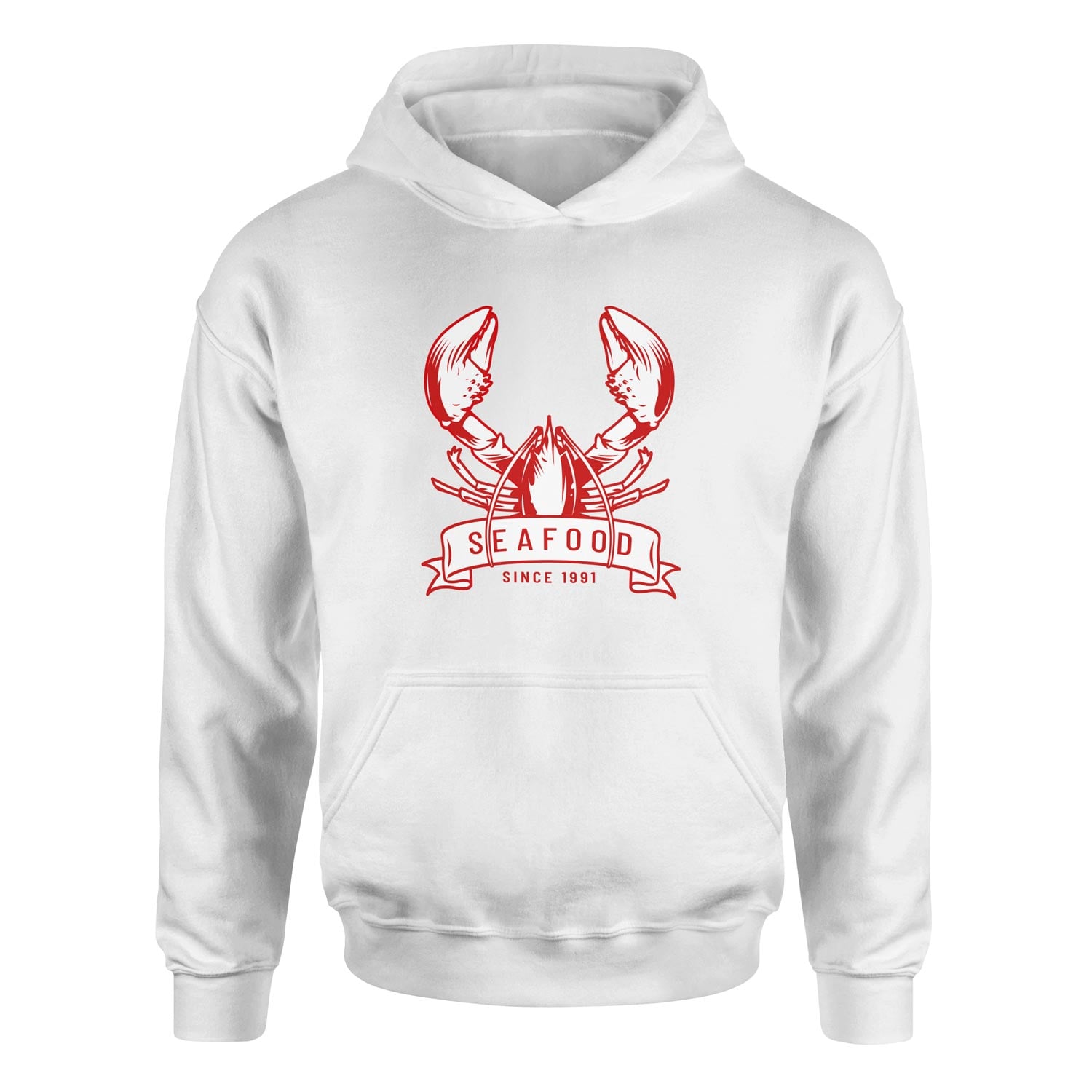 Seafood Hoodie XXL - Beyaz