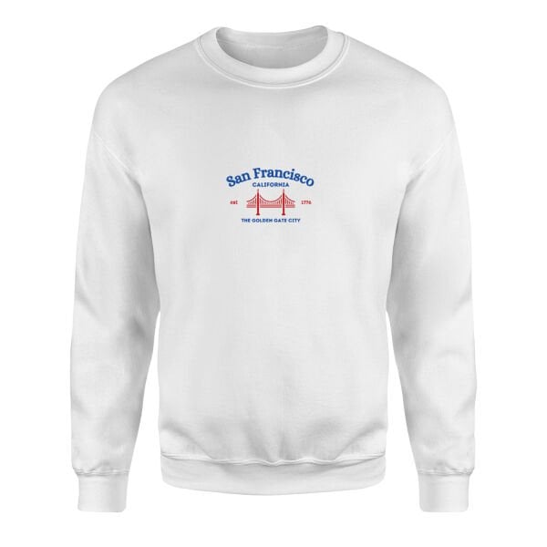 San Francisco, California Sweatshirt XL - Beyaz