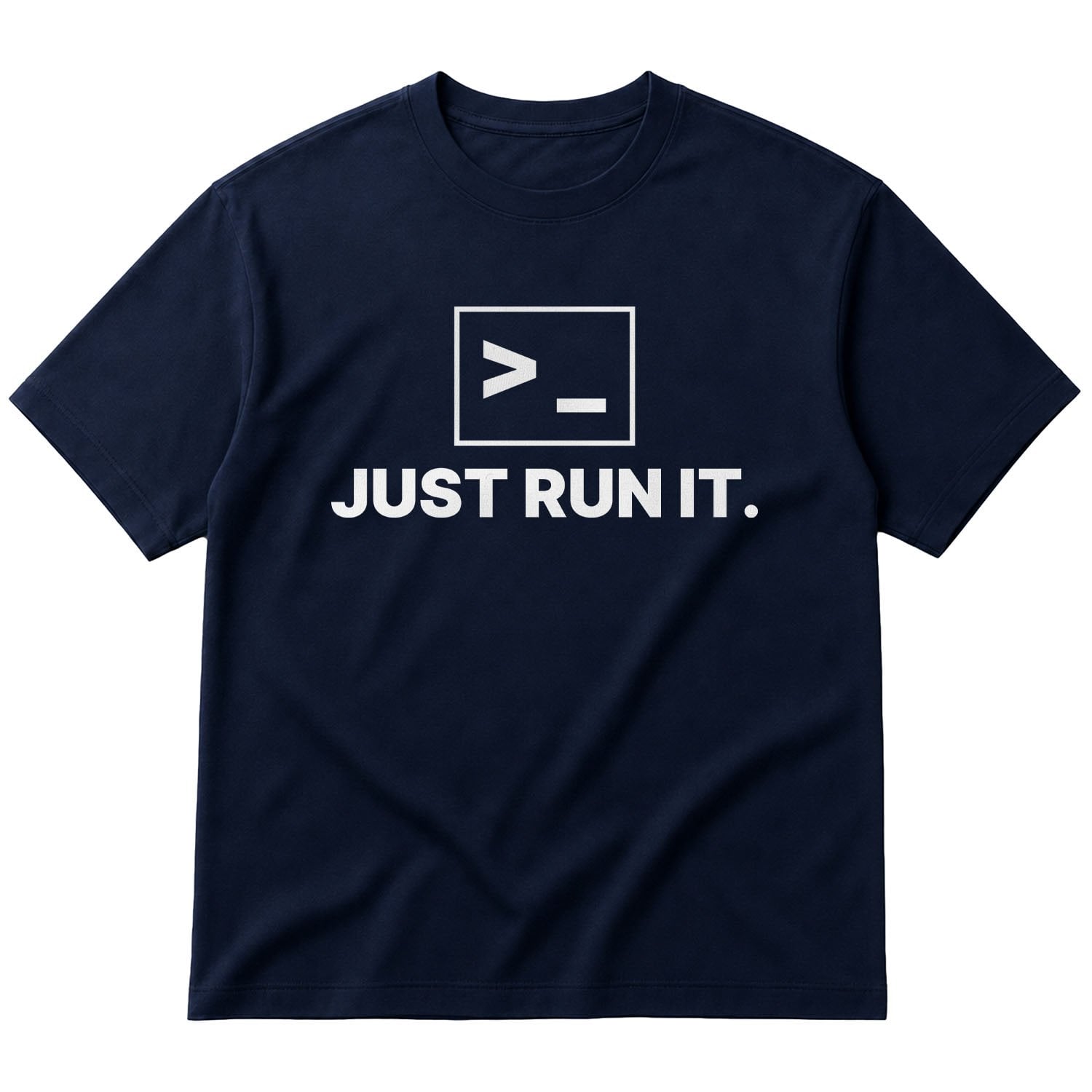 Just Run It. Oversize Tişört L - İndigo Mavisi