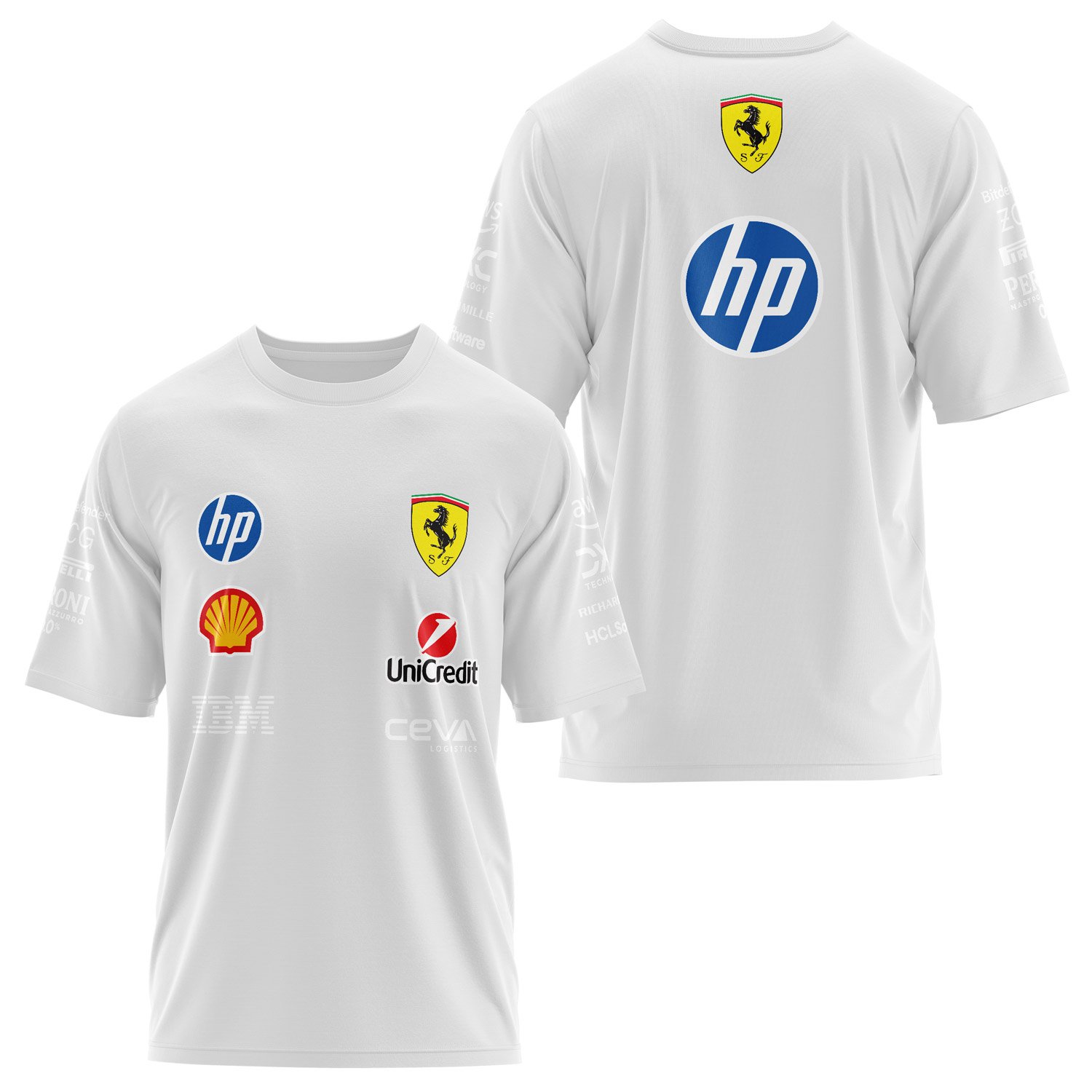 Scuderia Ferrari Teamline 2025 Oversize Tişört L - Beyaz