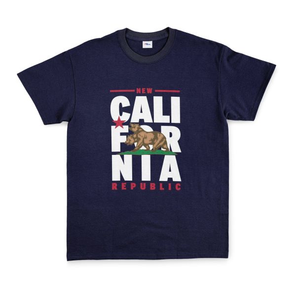 New California Republic Banner Tişört M - İndigo Mavisi