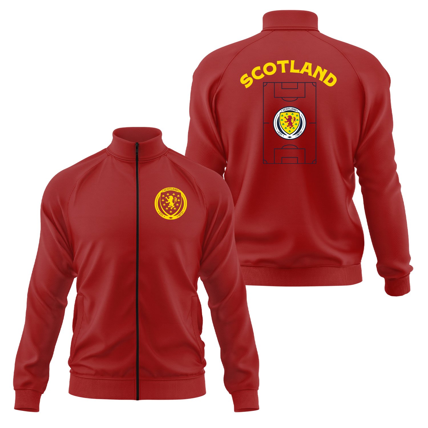 İskoçya Dünya Kupası 2026 Fermuarlı Sweatshirt M - Kırmızı