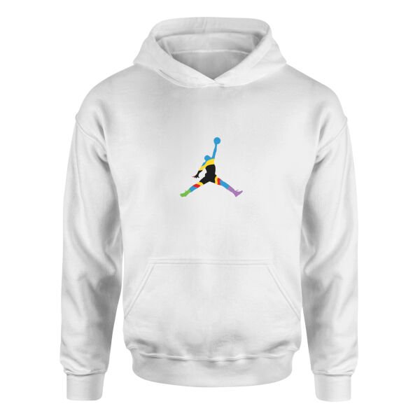 Air Jordan Colorful Hoodie S - Beyaz