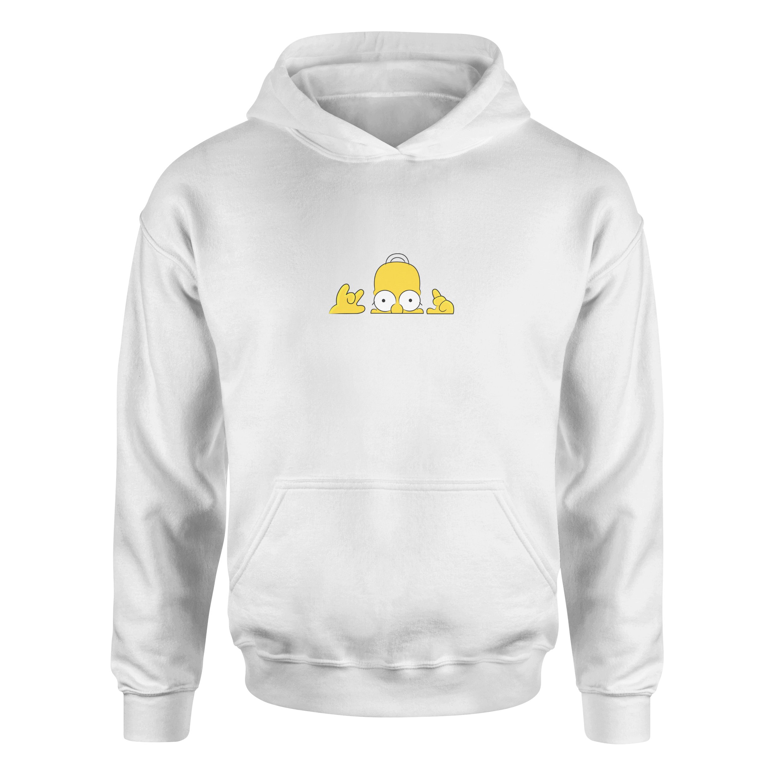 Homer Simpson, Lazy Genius | The Simpsons Hoodie L - Beyaz