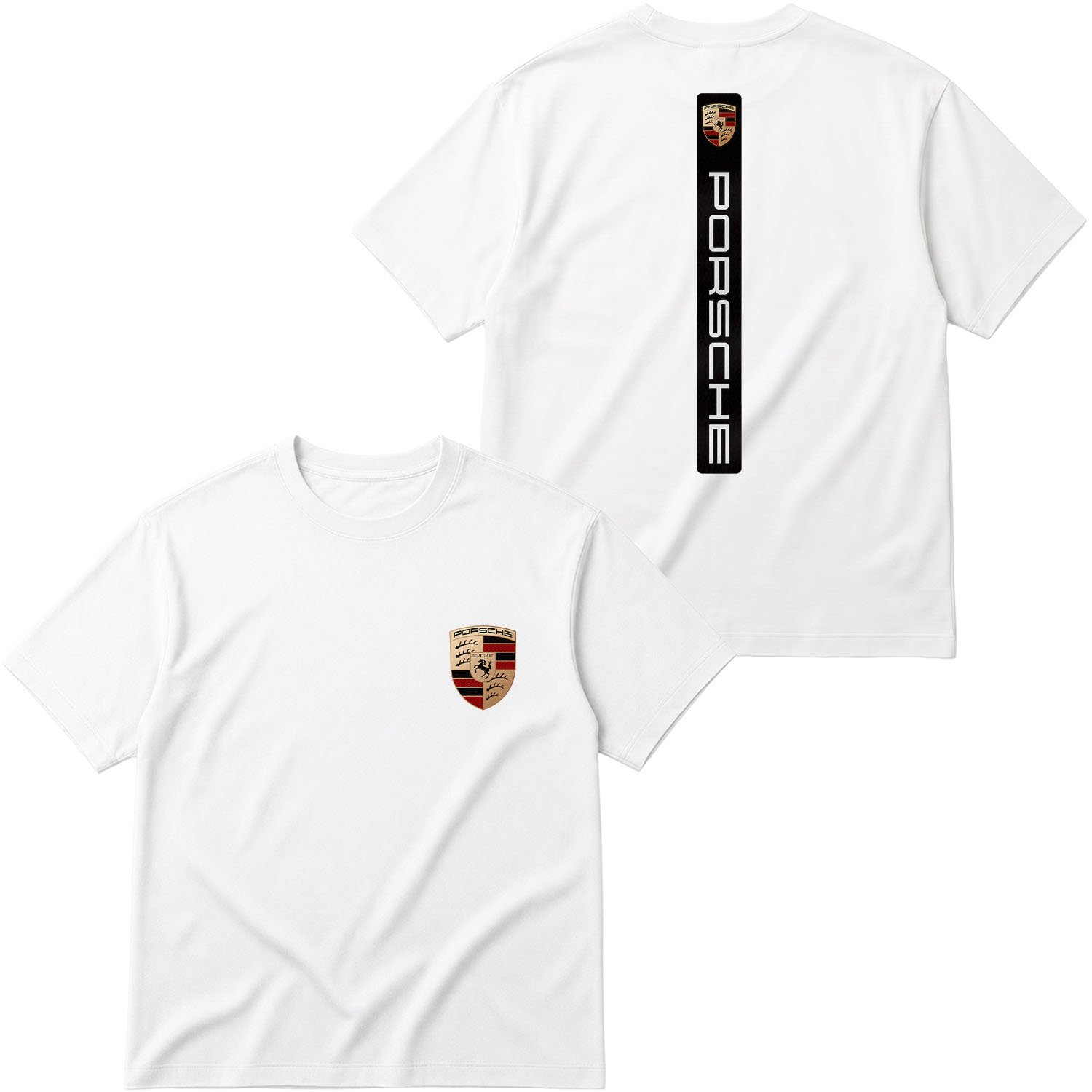 Porsche V Graphic Black Oversize Tişört