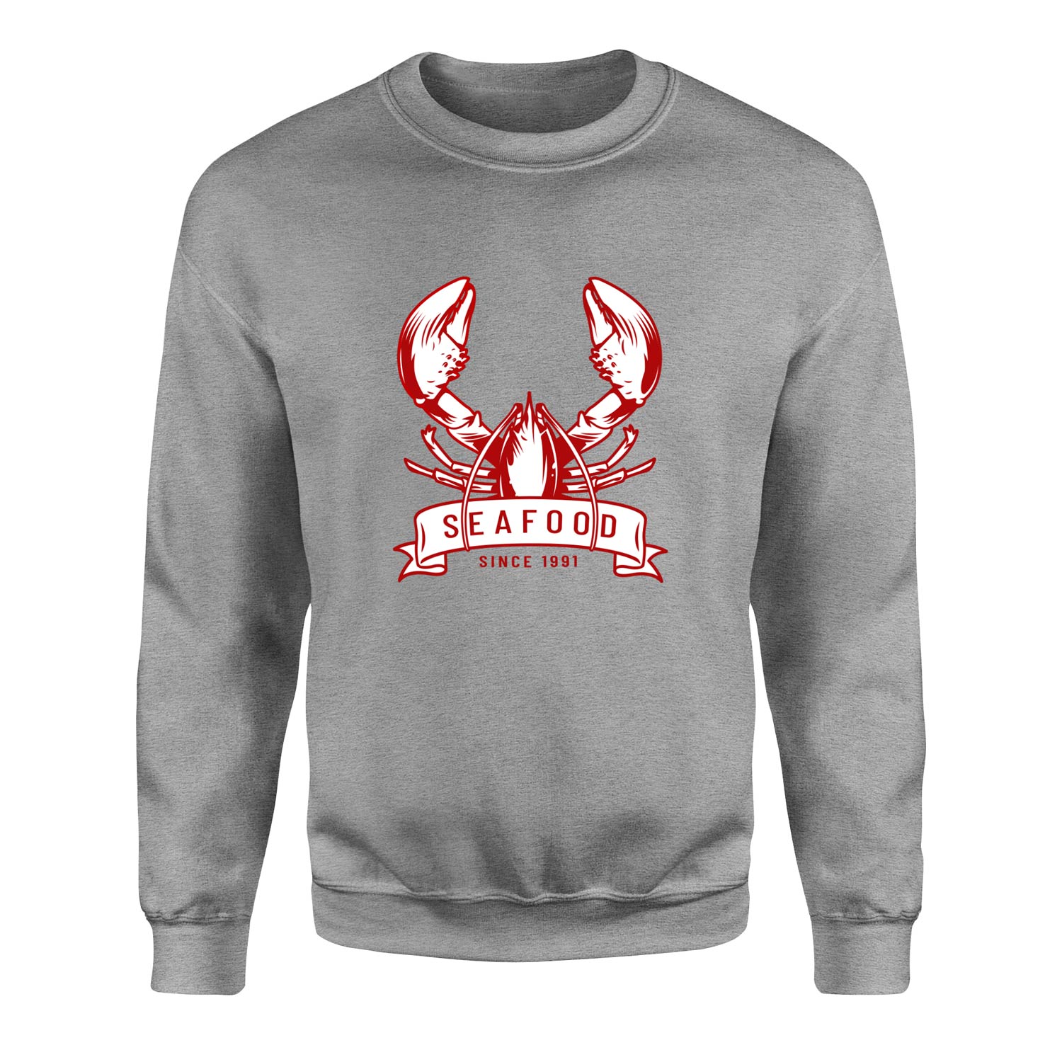 Seafood Sweatshirt S - Gri