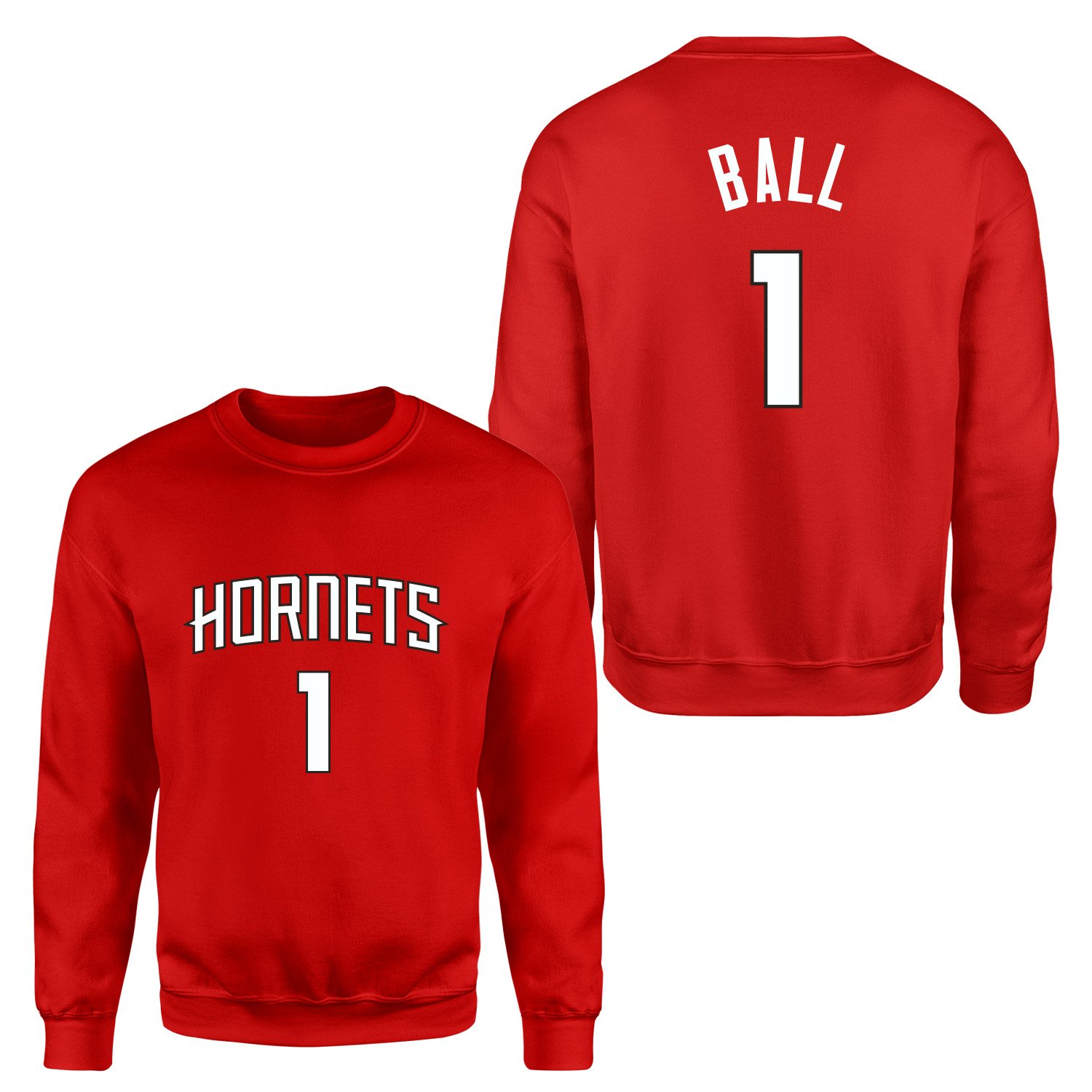 Lamelo Ball 1 Hornets Forma Sweatshirt XXL - Kırmızı