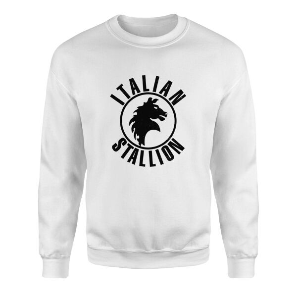 Italian Stallion Sweatshirt S - Beyaz