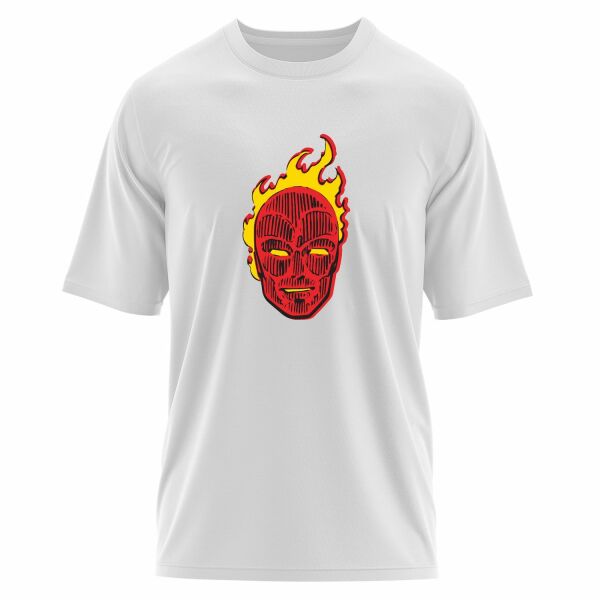 Human Torch Oversize Tişört S - Beyaz