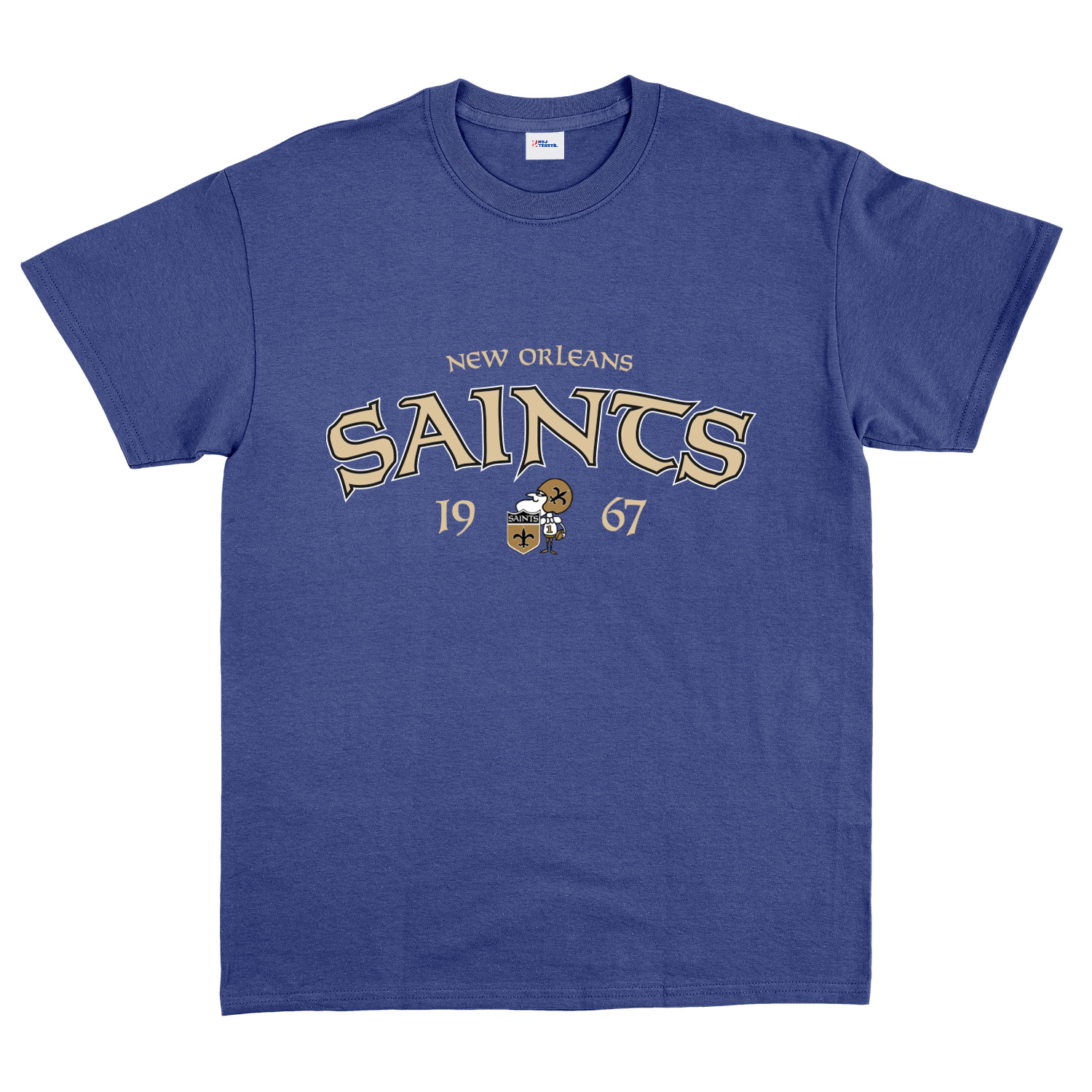 New Orleans Saints 1967 Tişört S - İndigo Mavisi