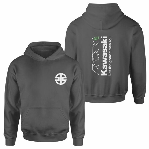 Kawasaki KX FOX Let The Good Times Roll Hoodie S - Füme