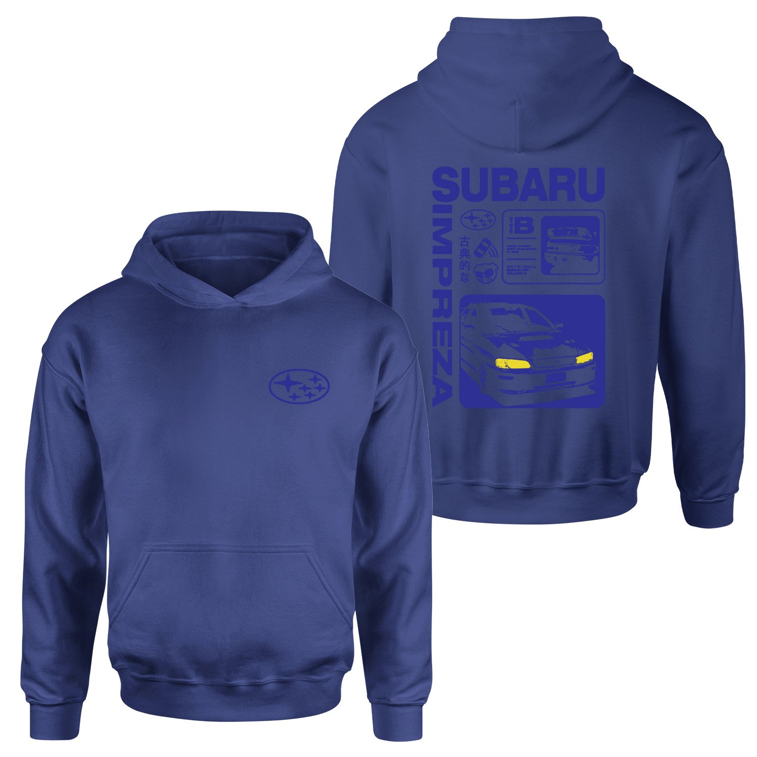 Subaru Impreza Hoodie XL - İndigo Mavisi