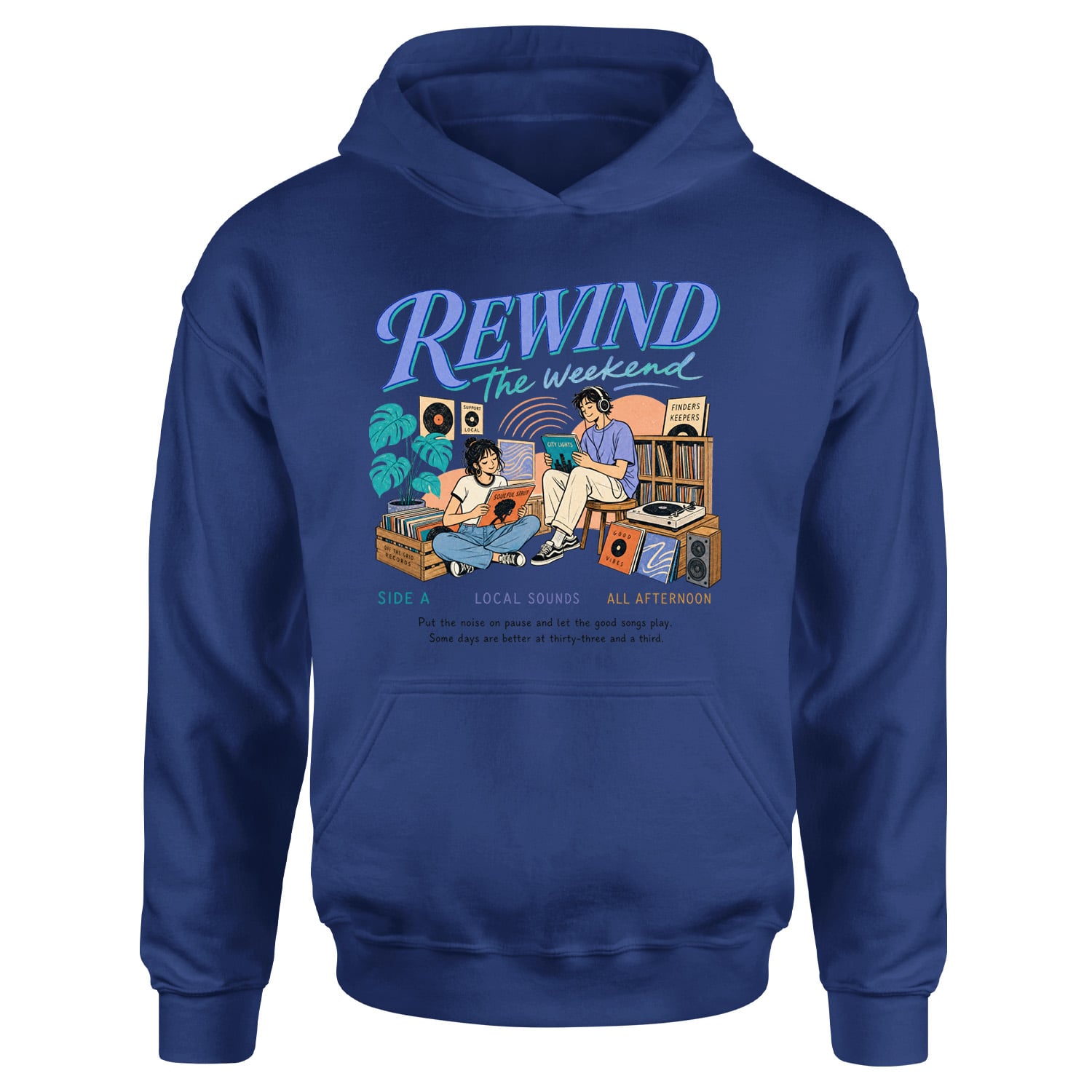 Rewind the Weekend Hoodie M - İndigo Mavisi