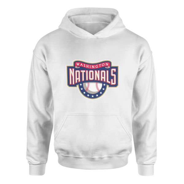 Washington NATIONALS Retro Hoodie S - Beyaz