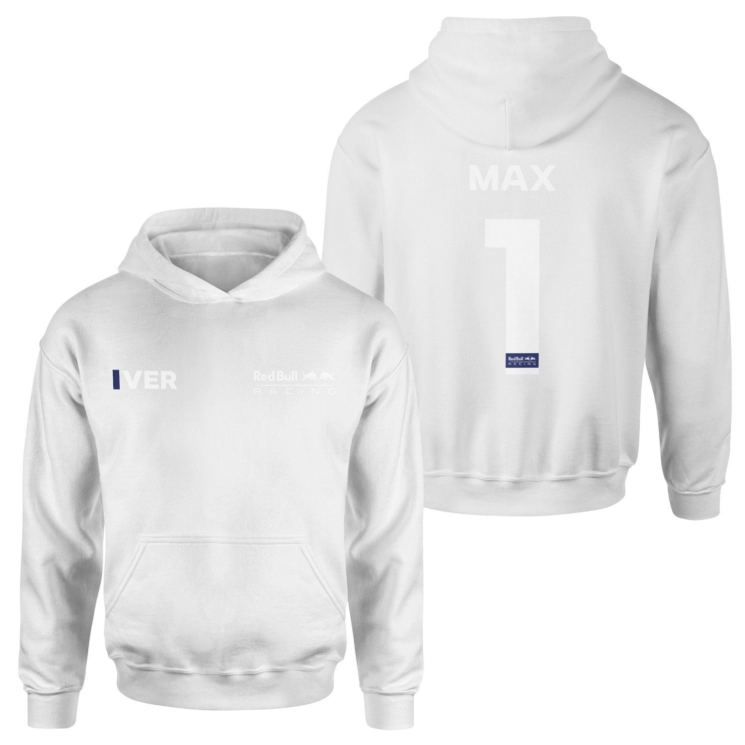 Max Verstappen Red Bull Racing White #1 Hoodie S - Beyaz