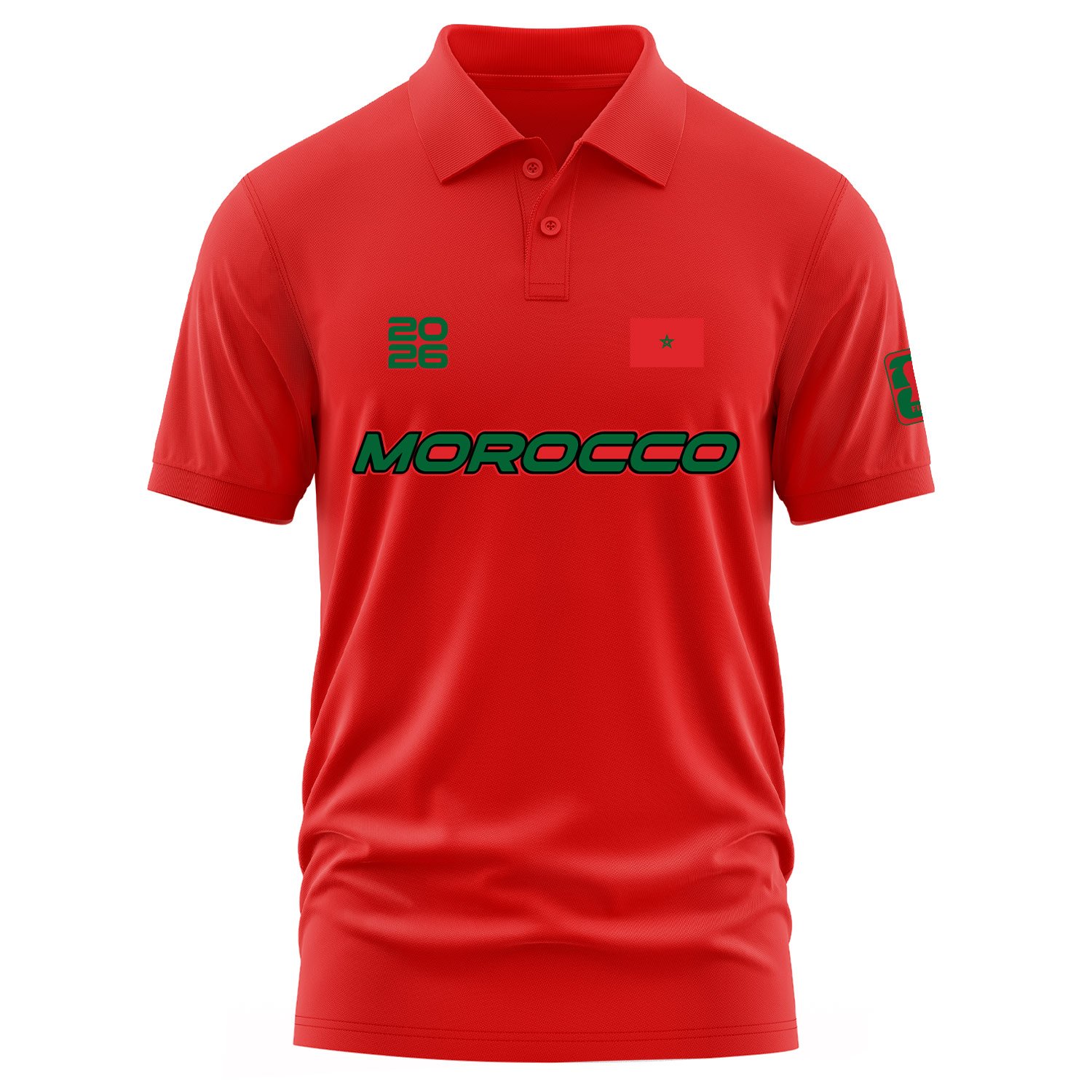 Fas 2026 Polo Tişört S - Kırmızı