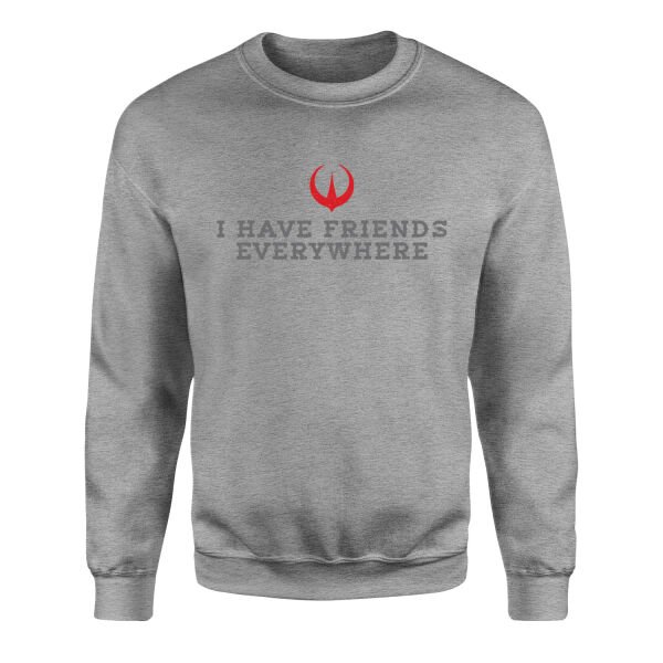 I Have Friends Everywhere Sweatshirt L - Gri