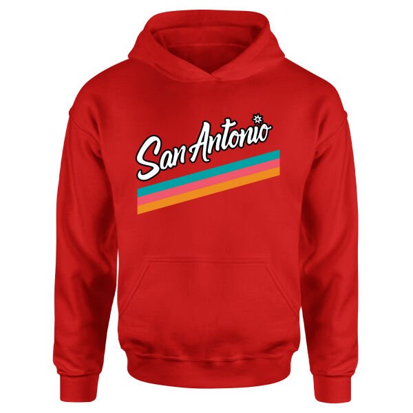 San Antonio City ED Hoodie L - Kırmızı