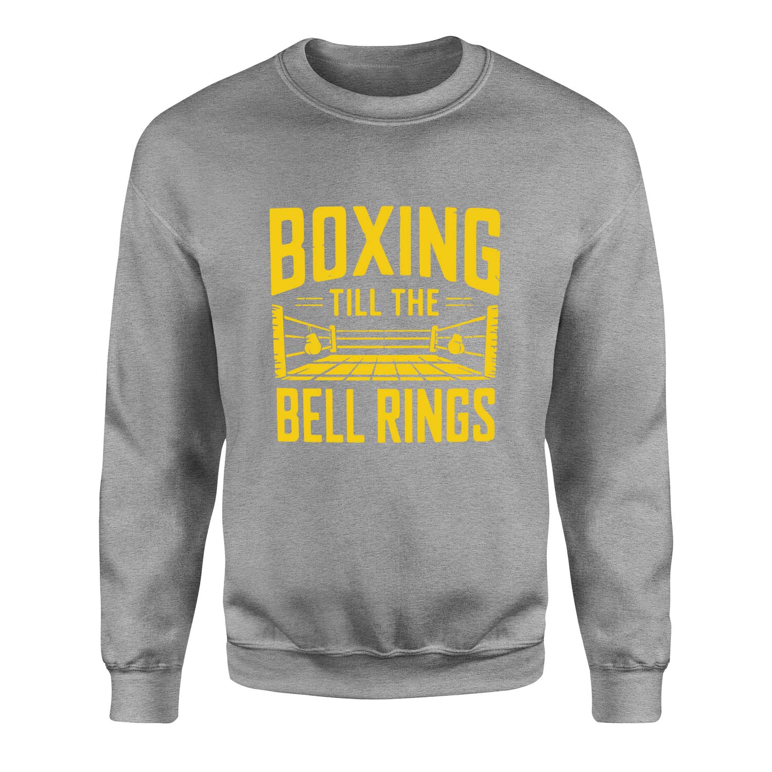 Boxing Till The Bell Rings Sweatshirt XXL - Gri