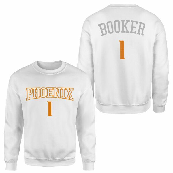Devin Booker Phoenix Forma Sweatshirt S - Beyaz