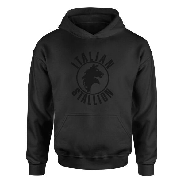 Italian Stallion Hoodie S - Siyah